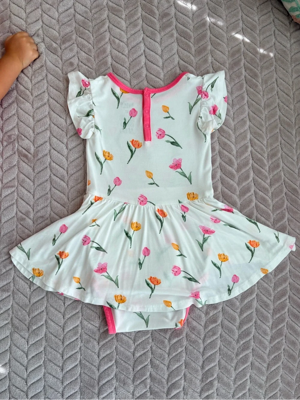 Kyte BABY Twirl Dress w/ Bodysuit in Tulip 2T